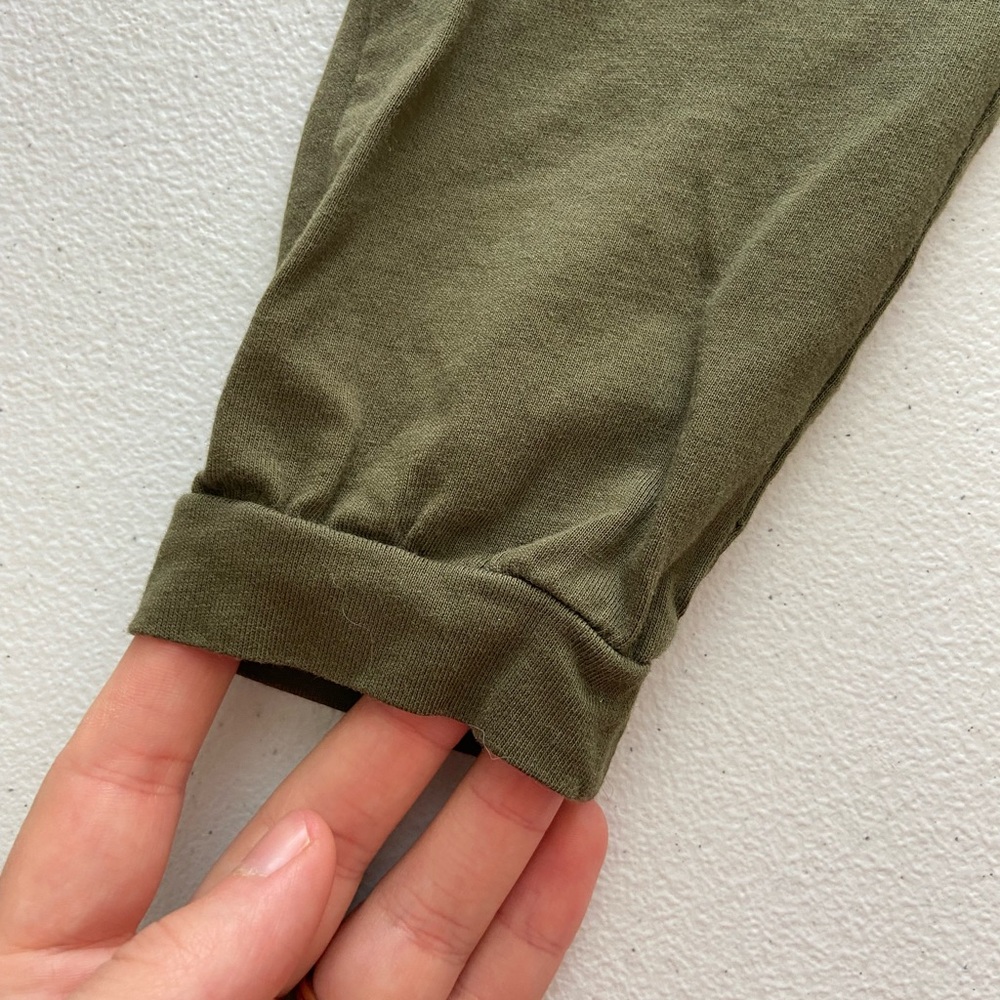 EUC baby unisex dark olive green elastic waist stretch joggers pants size 100 3T - Picture 4 of 6